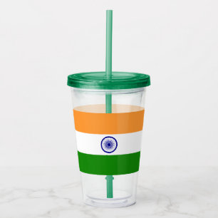 Patriotic Acrylic Tumbler with flag of India