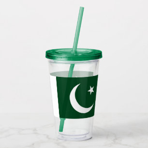 Patriotic Acrylic Tumbler with flag of Pakistan