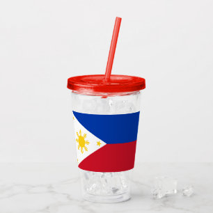 Patriotic Acrylic Tumbler with flag of Philippines