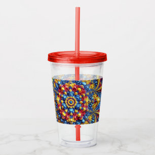Patriotic Acrylic Tumbler with Romanian Colours