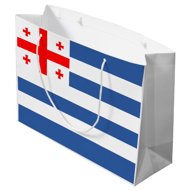 Patriotic Adjara Flag Large Gift Bag (Back Angled)