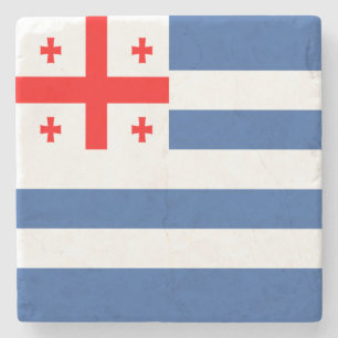 Patriotic Adjara Flag Stone Coaster