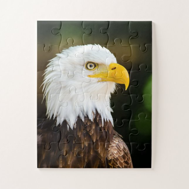 Patriotic Adult American Bald Eagle Jigsaw Puzzle (Vertical)