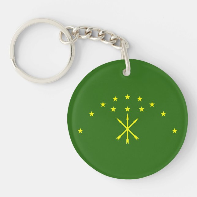 Patriotic Adygea Flag Key Ring (Front)