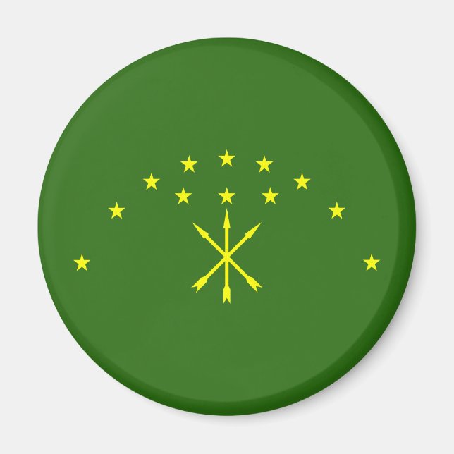 Patriotic Adygea Flag Magnet (Front)