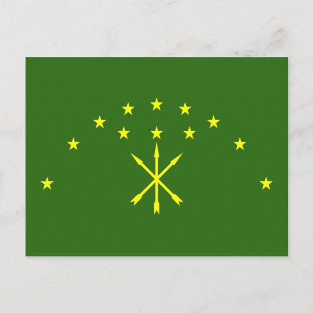 Patriotic Adygea Flag Postcard (Front)