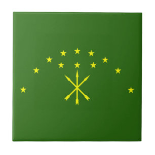 Patriotic Adygea Flag Tile