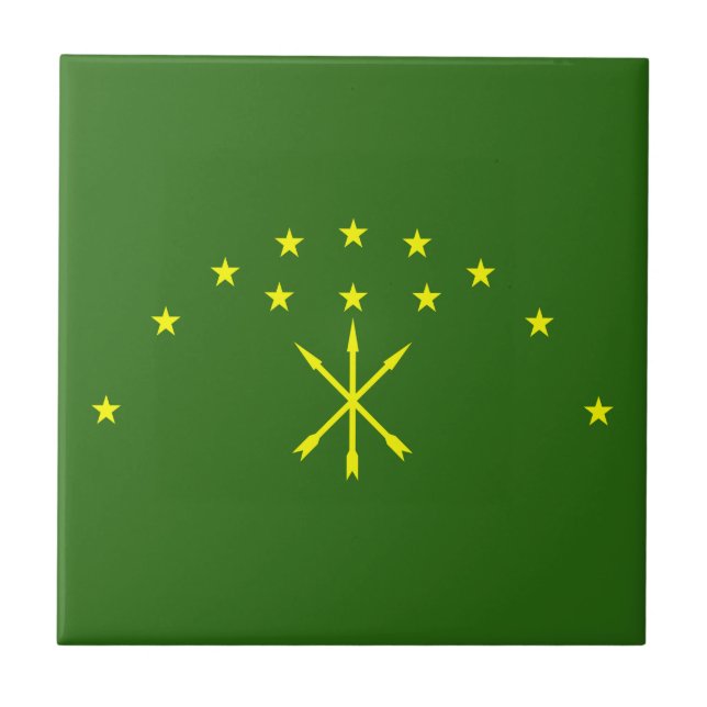 Patriotic Adygea Flag Tile (Front)