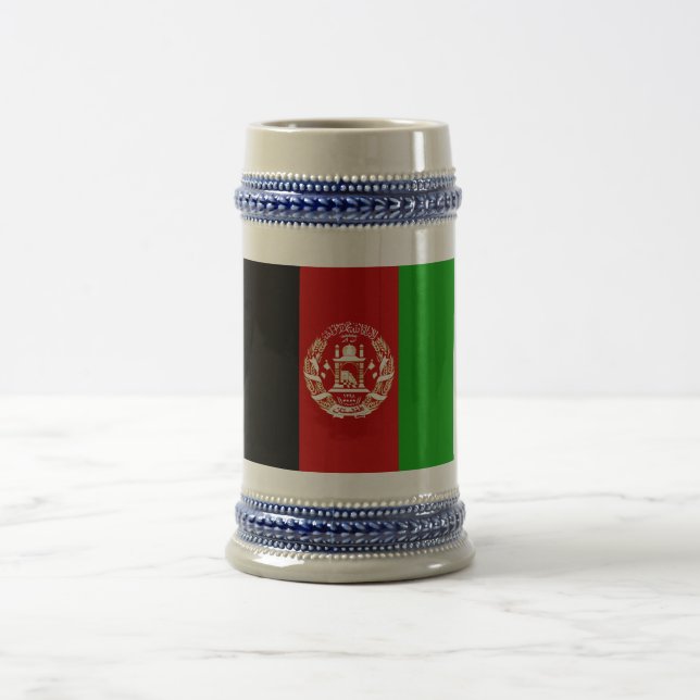 Patriotic Afghanistan Flag Beer Stein (Center)