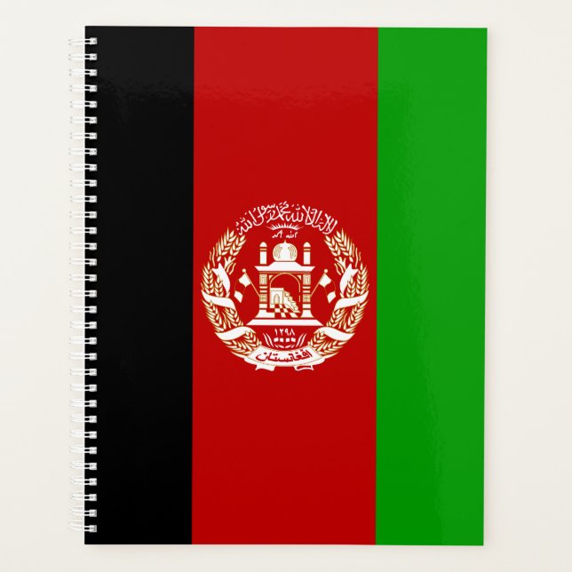 Patriotic Afghanistan Flag Planner (Front)