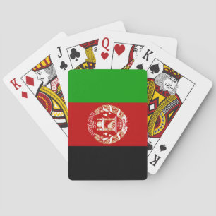 Patriotic Afghanistan Flag Playing Cards