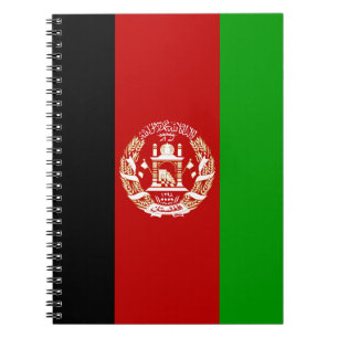 Patriotic Afghanistan Flag Spiral Notebook