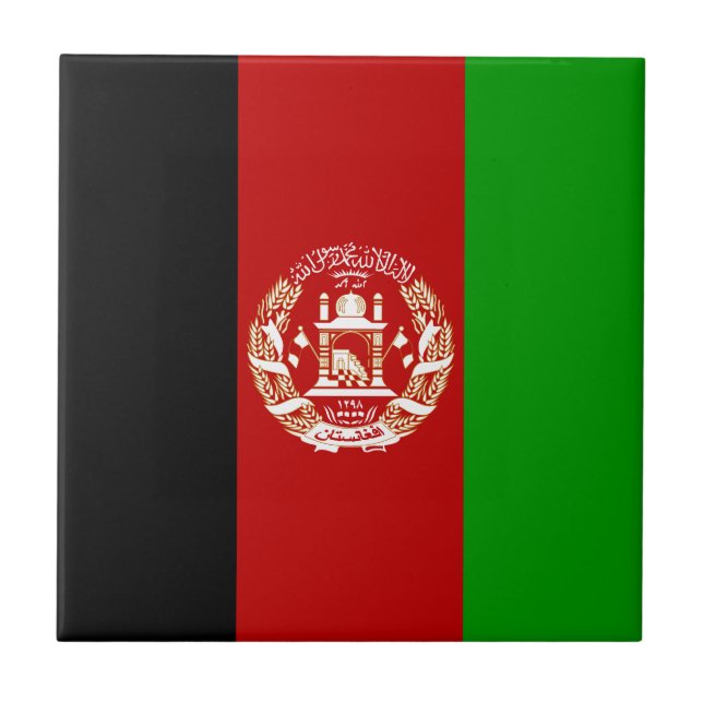Patriotic Afghanistan Flag Tile (Front)