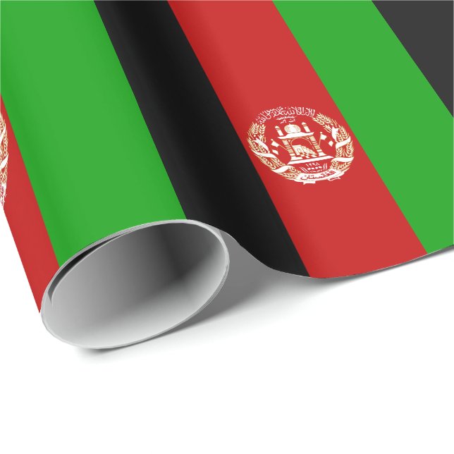 Patriotic Afghanistan Flag Wrapping Paper (Roll Corner)