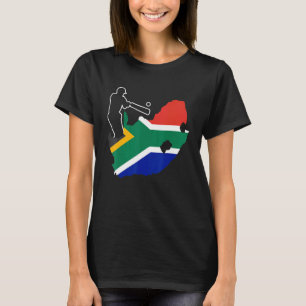 Patriotic African  Cricket Player  South Africa Cr T-Shirt