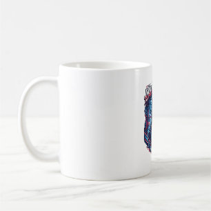 Patriotic Ai Freedom Wolf Cyberpunk Future Freedom Coffee Mug