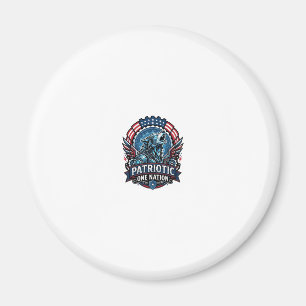 Patriotic Ai Freedom Wolf Cyberpunk Future Freedom Magnet