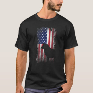 Patriotic Akita Inu American Flag Cool Dog T-Shirt