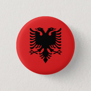Patriotic Albanian Flag 3 Cm Round Badge