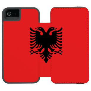 Patriotic Albanian Flag Incipio Watson™ iPhone 5 Wallet Case