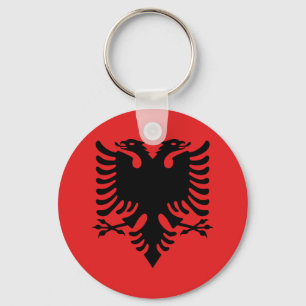 Patriotic Albanian Flag Key Ring
