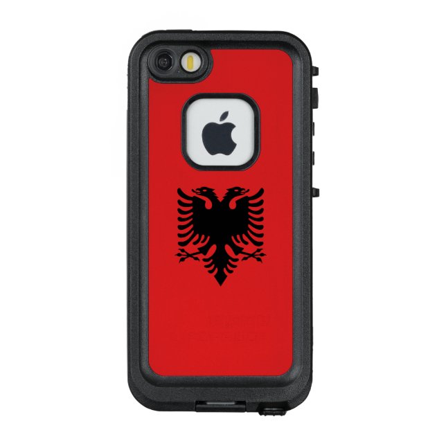 Patriotic Albanian Flag LifeProof iPhone Case (Back)