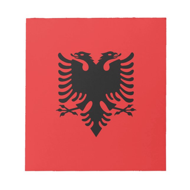 Patriotic Albanian flag Notepad (Front)