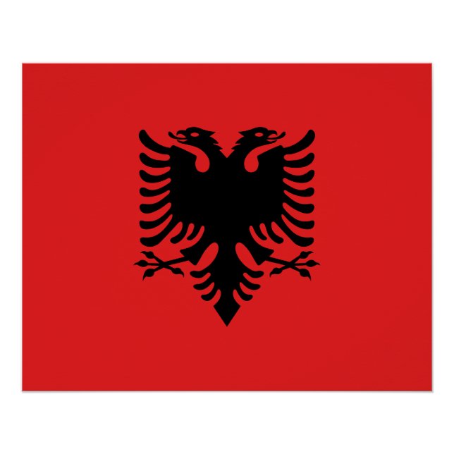 Patriotic Albanian Flag Poster (Front)