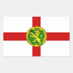 Patriotic Alderney Flag Rectangular Sticker