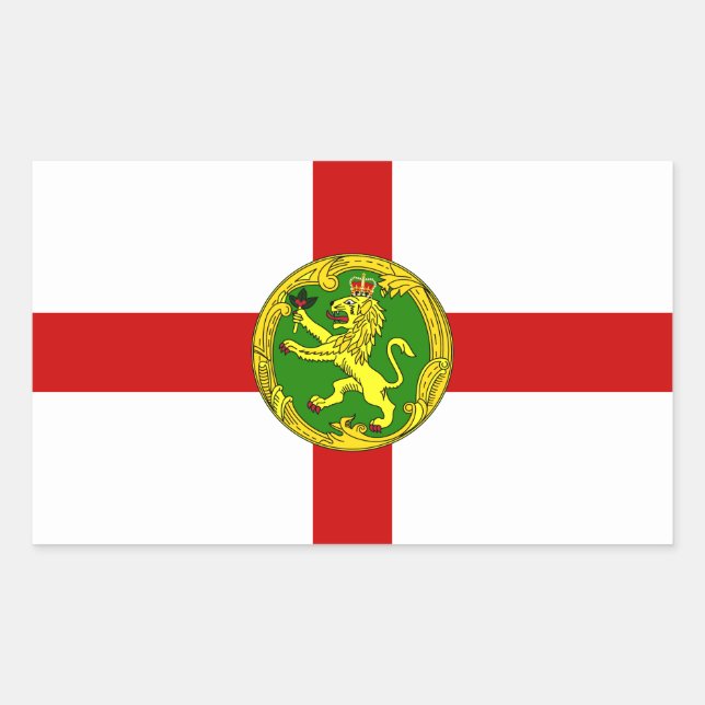 Patriotic Alderney Flag Rectangular Sticker (Front)