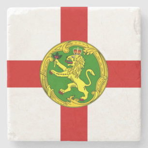 Patriotic Alderney Flag Stone Coaster