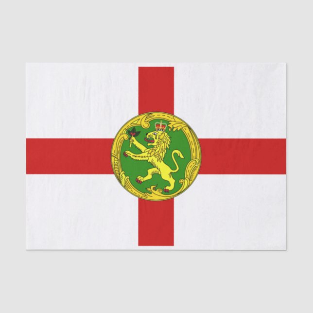 Patriotic Alderney Flag Tissue Paper (Front)