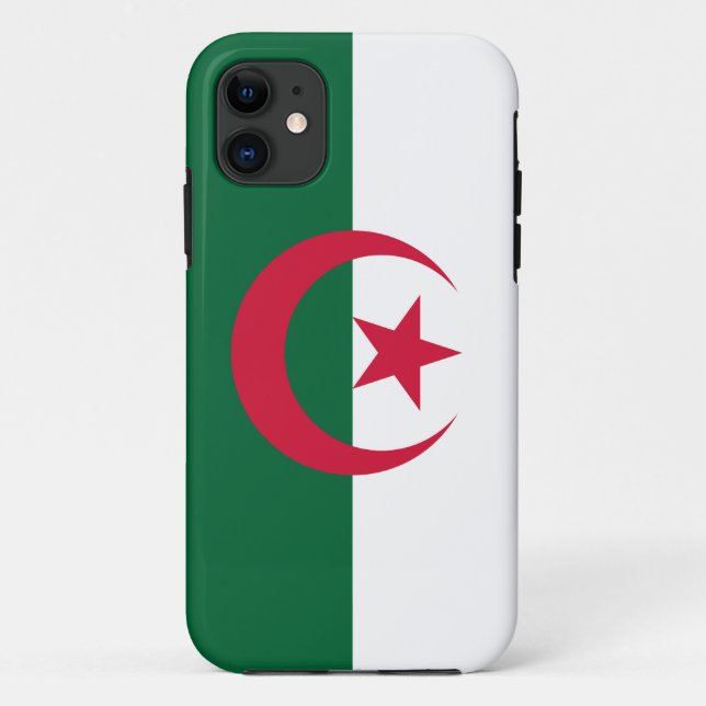 Patriotic Algerian Flag Case-Mate iPhone Case (Back)