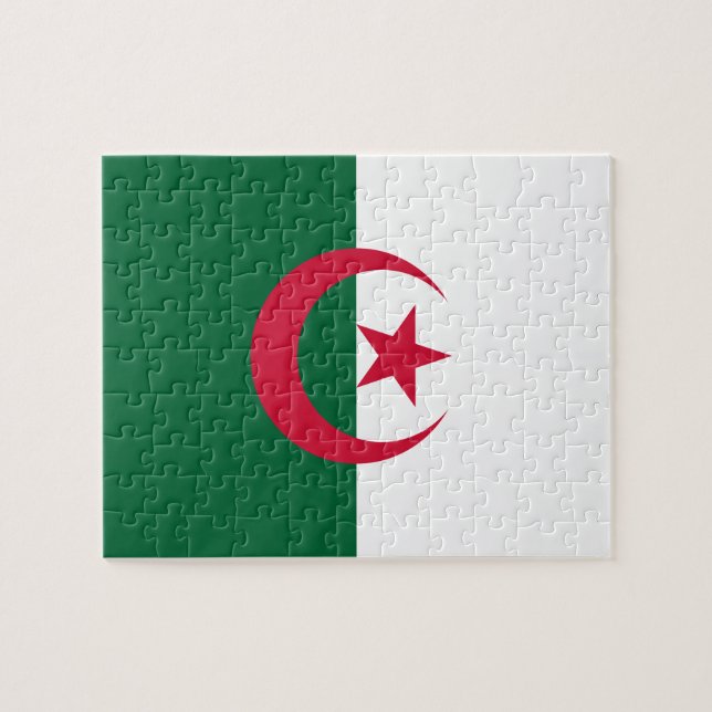 Patriotic Algerian Flag Jigsaw Puzzle (Horizontal)