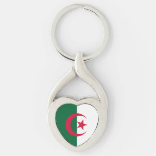 Patriotic Algerian Flag Key Ring