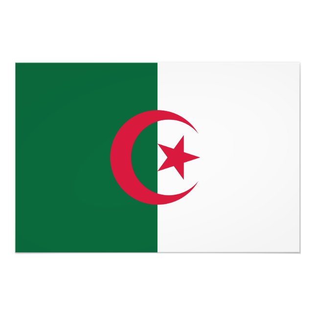 Patriotic Algerian Flag Photo Print (Front)