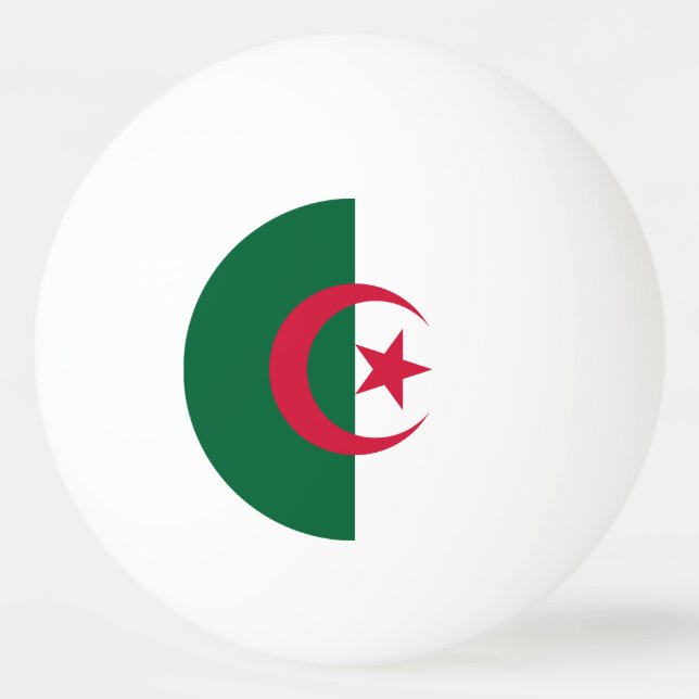 Patriotic Algerian Flag Ping Pong Ball (Front)