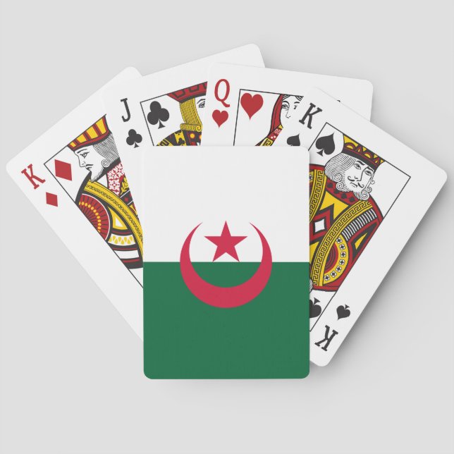 Patriotic Algerian Flag Playing Cards (Back)