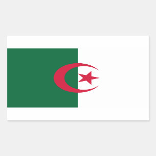 Patriotic Algerian Flag Rectangular Sticker