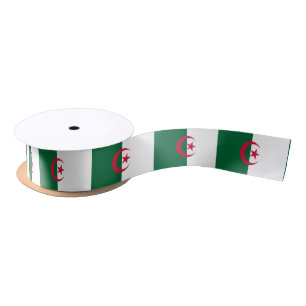 Patriotic Algerian Flag Satin Ribbon