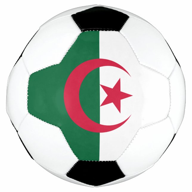Patriotic Algerian Flag Soccer Ball (Front)