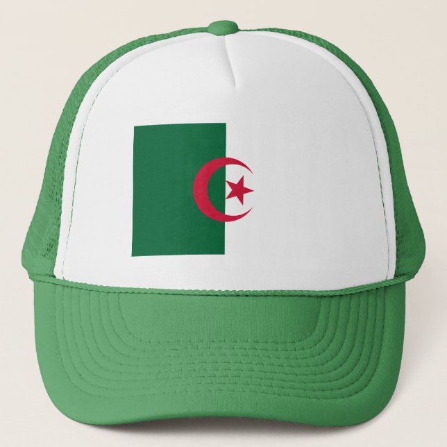 Patriotic Algerian Flag Trucker Hat (Front)