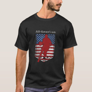 Patriotic All-American Basketball Vintage Distress T-Shirt