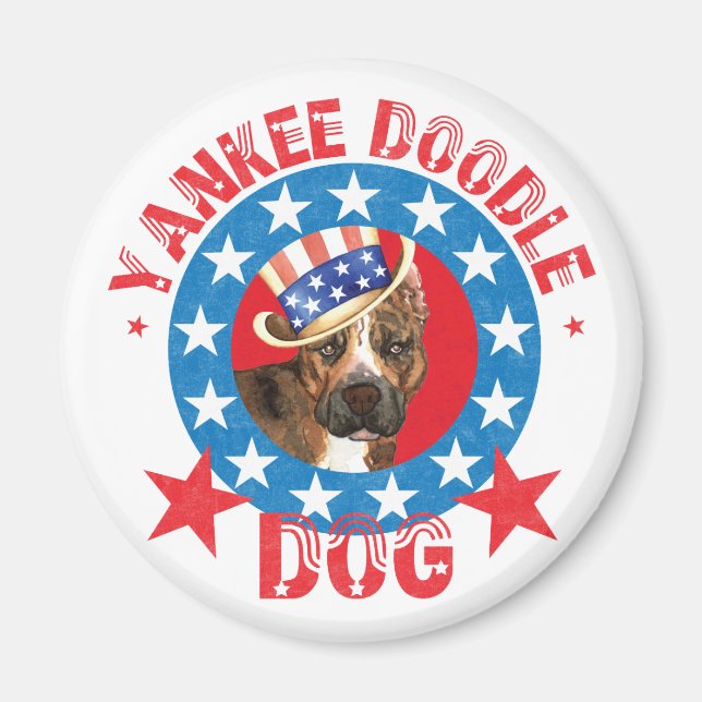Patriotic Am Staff Magnet (Front)