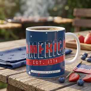 Patriotic America 1776 4th of July Coffee Mug