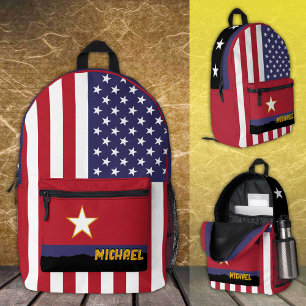 Patriotic America, backpack, American Flag / USA Printed Backpack