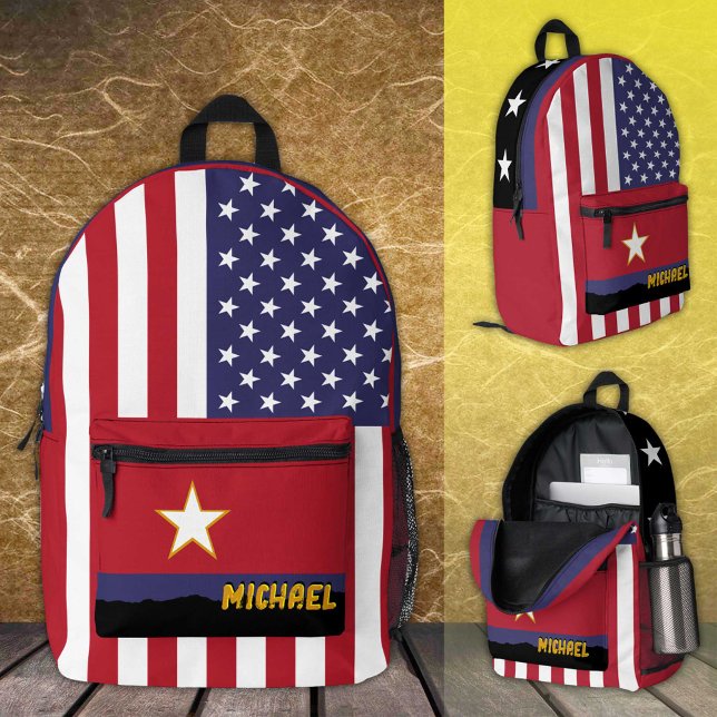 Patriotic America, backpack, American Flag / USA Printed Backpack (Creator Uploaded)
