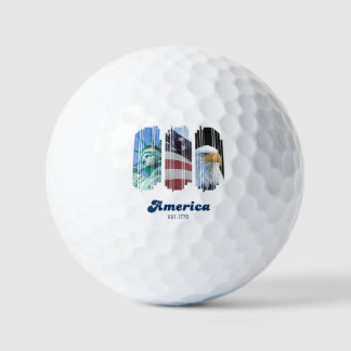 Patriotic America Est 1776 Golf Balls