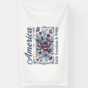 Patriotic America Floral Vintage Shirt Design_1 Banner