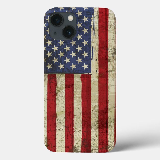 Patriotic America Grunge Flag Case-Mate iPhone Case (Back)